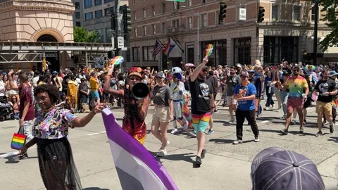 Seattle Pride Parade Stock Footage 245117915