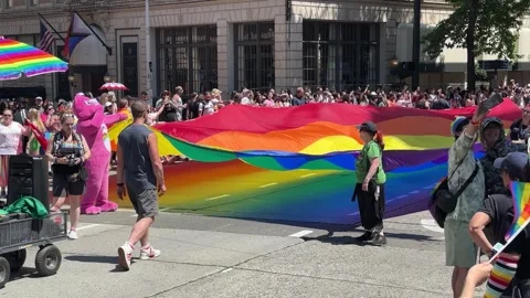 Seattle Pride Parade Stock Footage 245117921