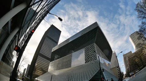 Seattle Public Library CU 스톡 동영상 39141317