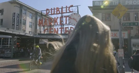 Seattle Public Market 2 Stock Footage 111077260