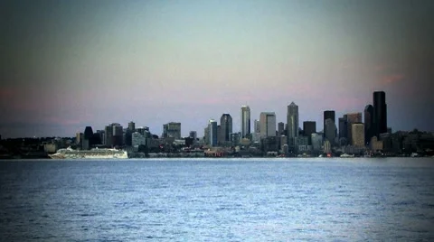 Seattle Puget sound Stock Footage 8568968