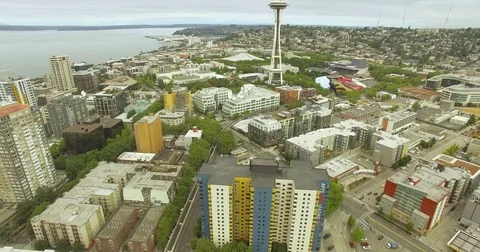 Seattle Rooftops Stock Footage