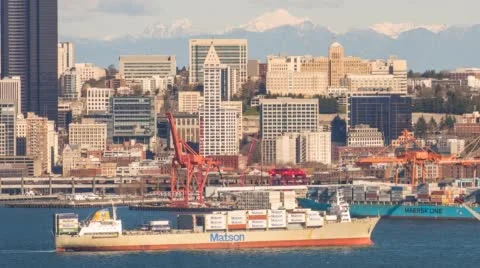 Seattle Shipyard Video stock 47974387