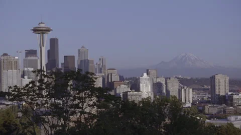 Seattle Sky Line - Day Video stock 53251529