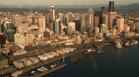 Seattle Skyline 3 Stock Footage 22332180
