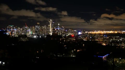 Seattle skyline and cityscape timelapse with Space Needle Stock Footage 86652091