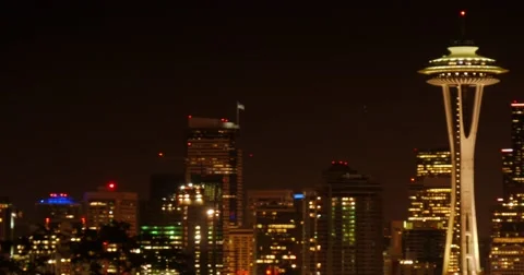 Seattle Skyline CU Stock Footage 55777222