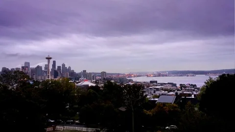 Seattle skyline at dawn. Stock Footage 70516549