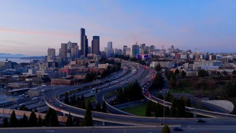 Seattle Skyline | Drone Aerial 10 Stock Footage 257510667