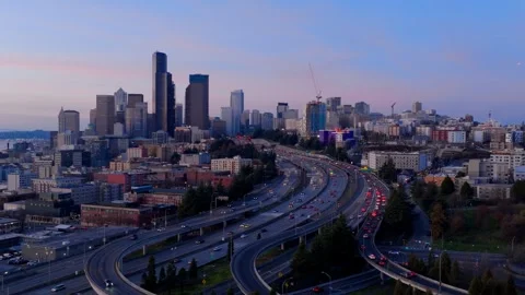 Seattle Skyline | Drone Aerial 11 Stock Footage 257510684