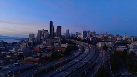 Seattle Skyline | Drone Aerial 14 Stock Footage 257510705