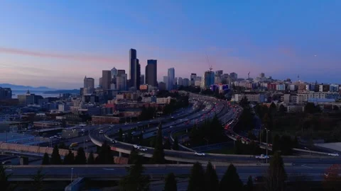 Seattle Skyline | Drone Aerial 15 Stock Footage 257510711