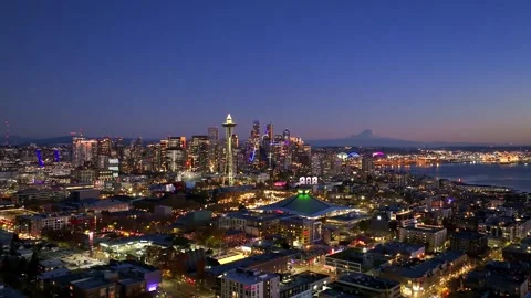 Seattle Skyline | Drone Aerial 2 Stock Footage 257510591