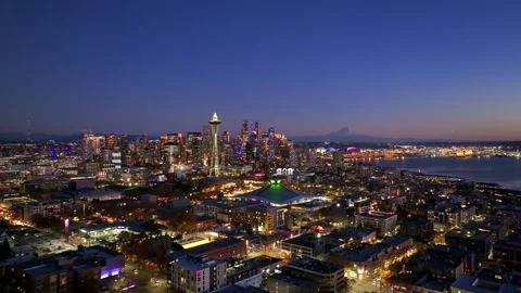 Seattle Skyline | Drone Aerial 3 Stock Footage 257510605