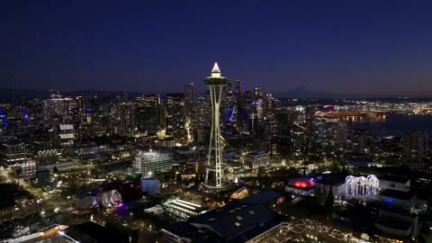 Seattle Skyline | Drone Aerial 5 Stock Footage 257510630
