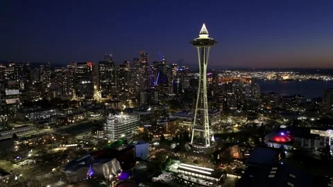 Seattle Skyline | Drone Aerial 8 Stock Footage 257510666