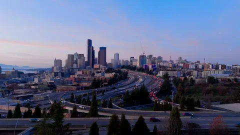 Seattle Skyline | Drone Aerial 9 Stock Footage 257510651