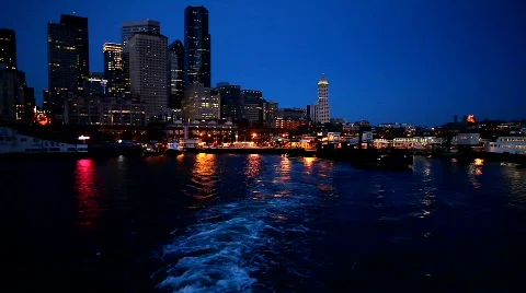 Seattle skyline Stock Footage