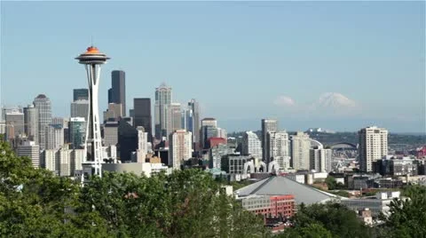 Seattle Skyline Video stock 12337885