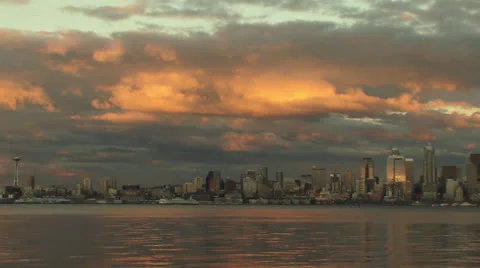 Seattle skyline 動画素材 22518315