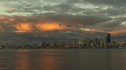Seattle skyline 動画素材 22528461