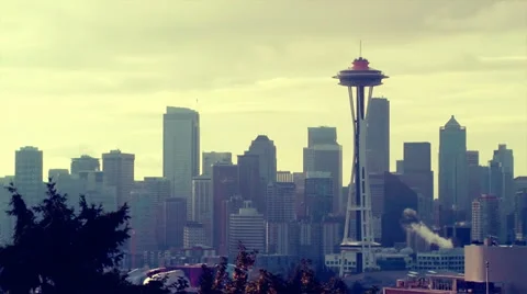 Seattle Skyline 스톡 동영상 31142126