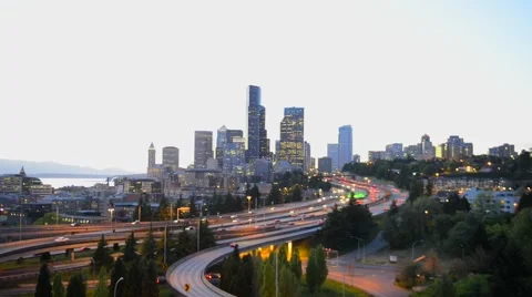 Seattle skyline Stock Footage 40114708