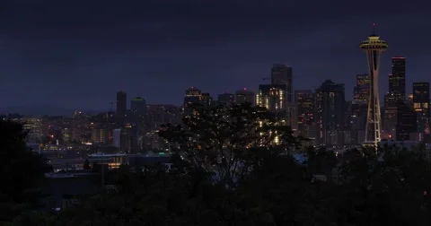 Seattle Skyline MS Stock Footage 55777341