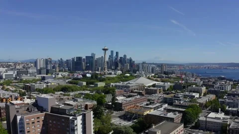 Seattle Skyline Push Stock Footage 187694054