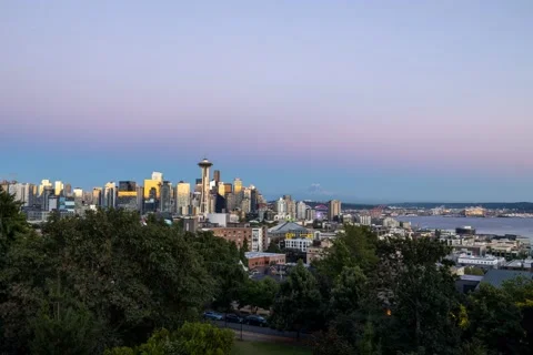 Seattle Skyline Timelapse Stock Footage 280744736