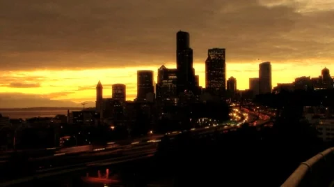 Seattle Skyscraper Stock Footage 8554081