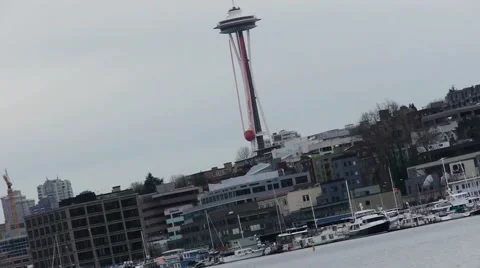 Seattle - Space needle and downtown Stock Footage 40478012