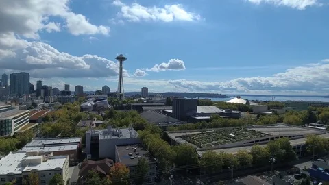 Seattle Space Needle up Stock Footage 71308343