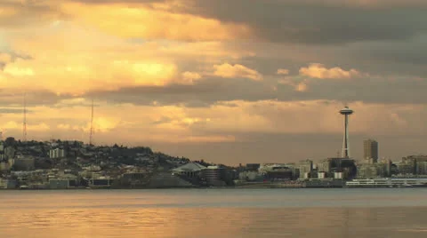 Seattle space needle skyline 動画素材 22541808