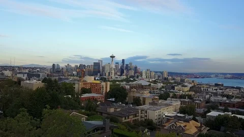 Seattle Space Needle Washington Video stock 92494594