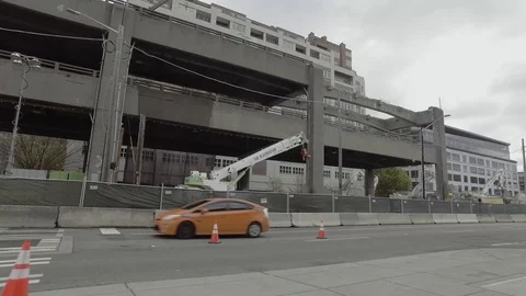 Seattle SR99 Demolition 1 Stock Footage 106881011