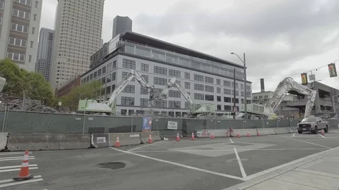 Seattle SR99 Demolition 4 Stock Footage 106881039