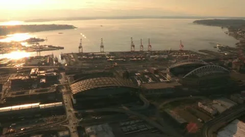 Seattle Stadiums 3 Stock Footage