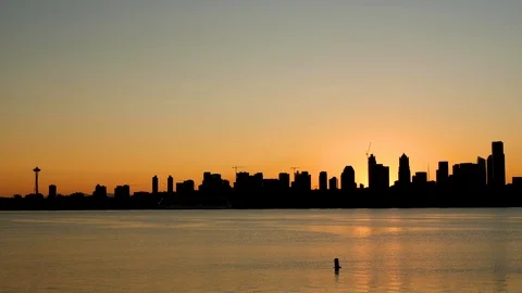 Seattle Sunrise Stock Footage 112765681