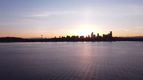 Seattle Sunrise Stock Footage
