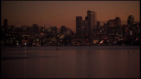 Seattle Sunset 1 Vídeos de archivo 93878344