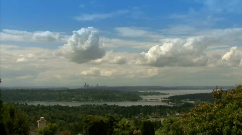 Seattle timelapse cloudy day Stock Footage 768249