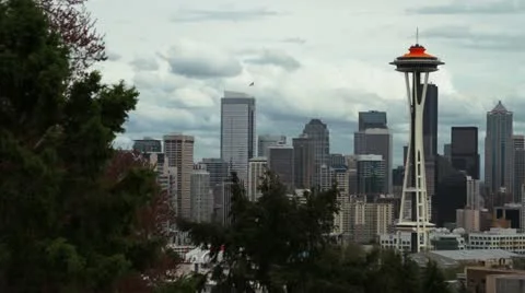Seattle Timelapse Space Needle -- HD Stockbeeldmateriaal 10912667