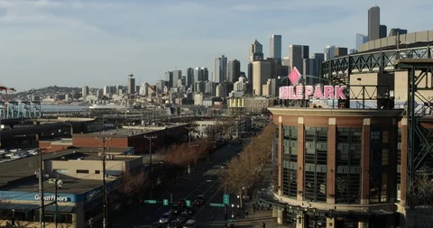 Seattle Timelapse From T-Mobile Park Stock Footage 125886597
