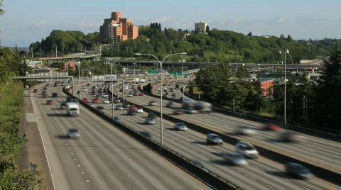 Seattle traffic rush hour Stock Footage 711171