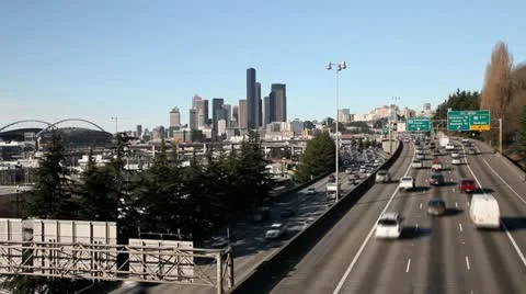 Seattle Traffic in Rush Hour Video stock 21322182