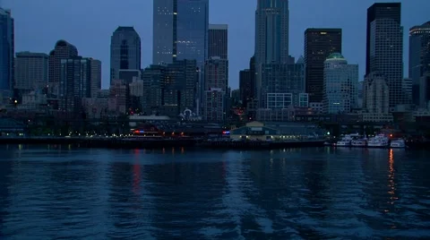 Seattle View From Boat. Vídeos de archivo 6643488