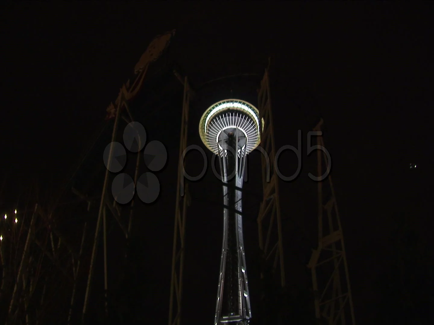 Seattle WA Space Needle Coaster Night