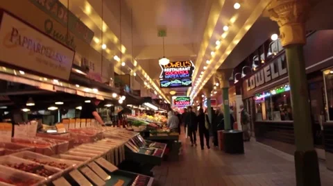 Seattle - Walk through pike place market Video stock 40477664