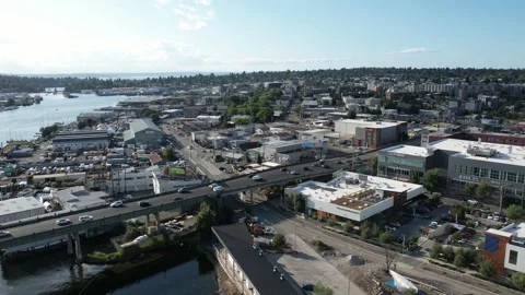 Seattle, Washington - August 28th, 2024: Ballard Bridge Timelapse 動画素材 282846771